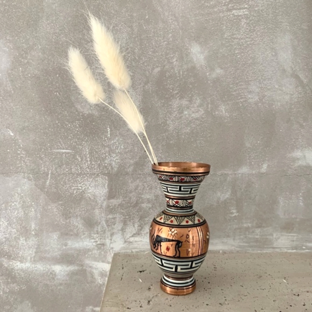 Mini Greek Copper Bud Vase